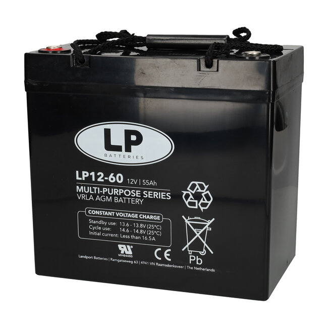 Landport (LP) VRLA-LP accu 12 volt 55 ah LP12-60