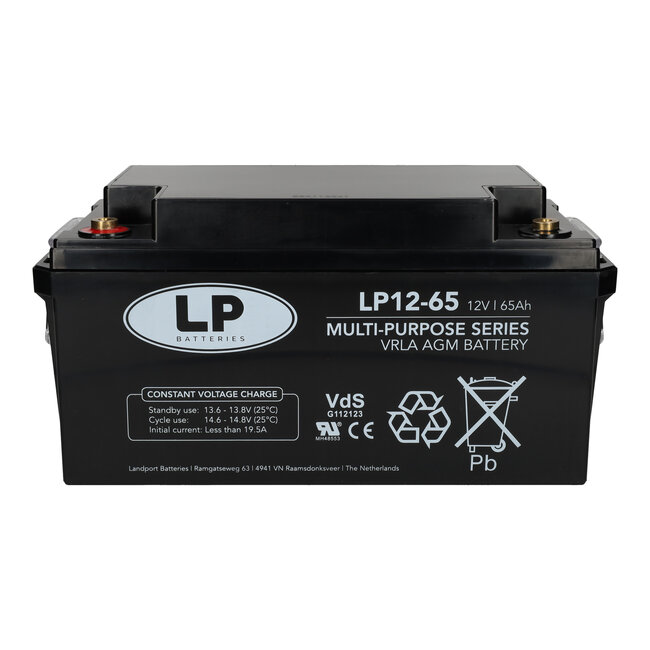 Landport (LP) VRLA-LP accu 12 volt 65 ah LP12-65 VDS