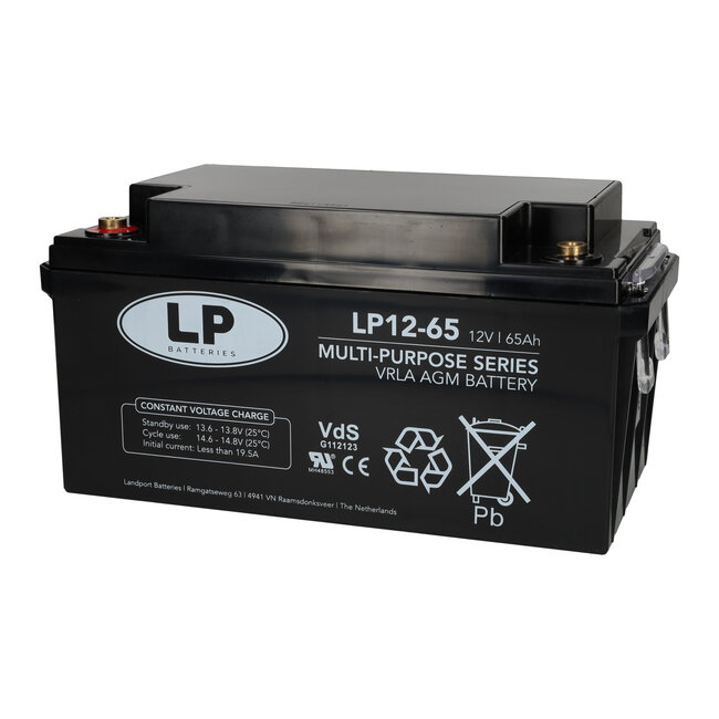 Landport (LP) VRLA-LP accu 12 volt 65 ah LP12-65 VDS