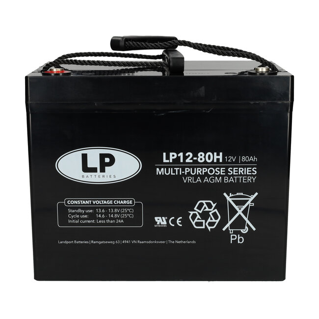 Landport (LP) VRLA-LP accu 12 volt 80 ah LP12-80H