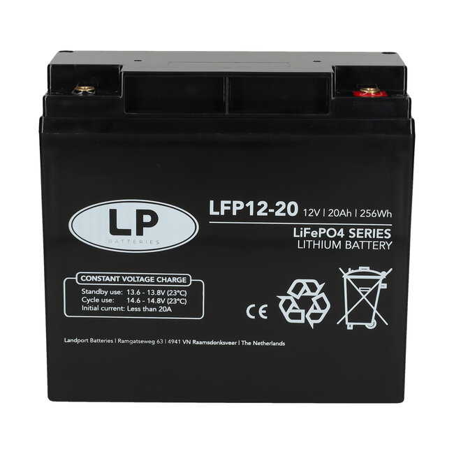 Landport (LP) Lithium accu LFP V12,8-20 LiFePo4 12 volt 20 Ah 256 Wh
