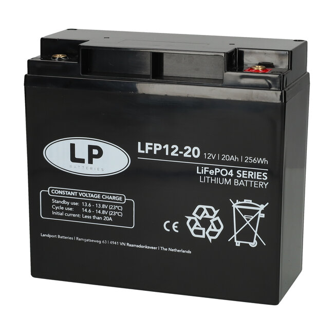 Landport (LP) Lithium accu LFP V12,8-20 LiFePo4 12 volt 20 Ah 256 Wh