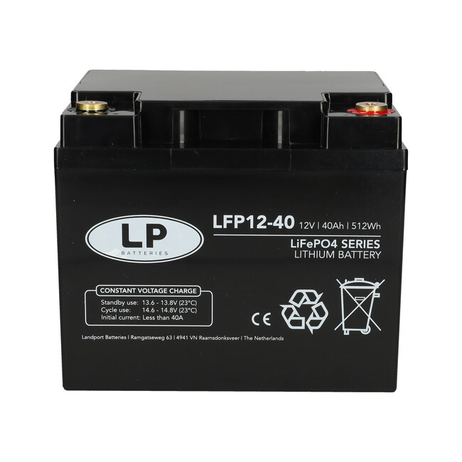 Landport (LP) Lithium accu LFP V12,8-40 LiFePo4 12 volt 40 Ah 512 Wh