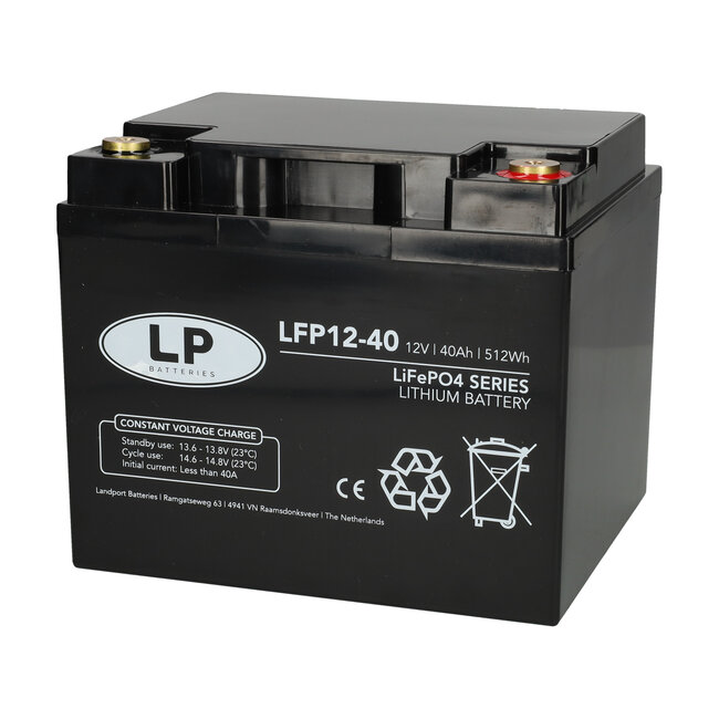 Landport (LP) Lithium accu LFP V12,8-40 LiFePo4 12 volt 40 Ah 512 Wh