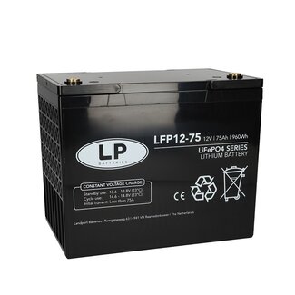 Landport (LP) Lithium accu LFP V12-75 LiFePo4 12 volt 75 Ah 960 Wh