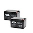 Landport (LP) 2x EVX12-15 AGM / GEL / Carbon accu's 12 volt 15 ah