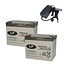 Landport (LP) 2x EVX12-39 accu's 12 volt 39 ah + IMPULS II acculader 24v 6A