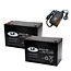 Landport (LP) 2x EVX12-105 accu's 12 volt 105 ah + IMPULS II acculader 24v 11A