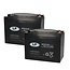 Landport (LP) 2x EVX12-55 AGM / GEL / Carbon accu's 12 volt 55 ah