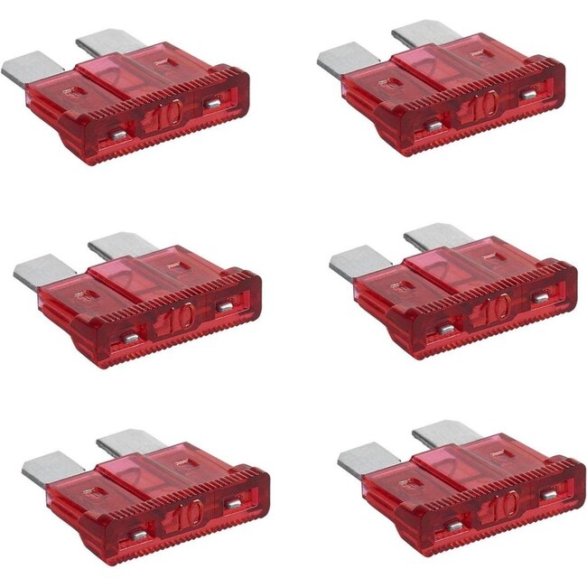 ProPlus Steekzekeringen 10 Ampère ROOD 6 stuks