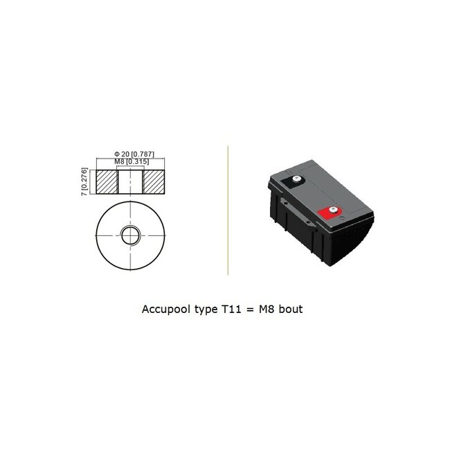 Landport (LP) AGM-GEL-Carbon accu EVX12-180 Deep Cycle 12 v 180 ah