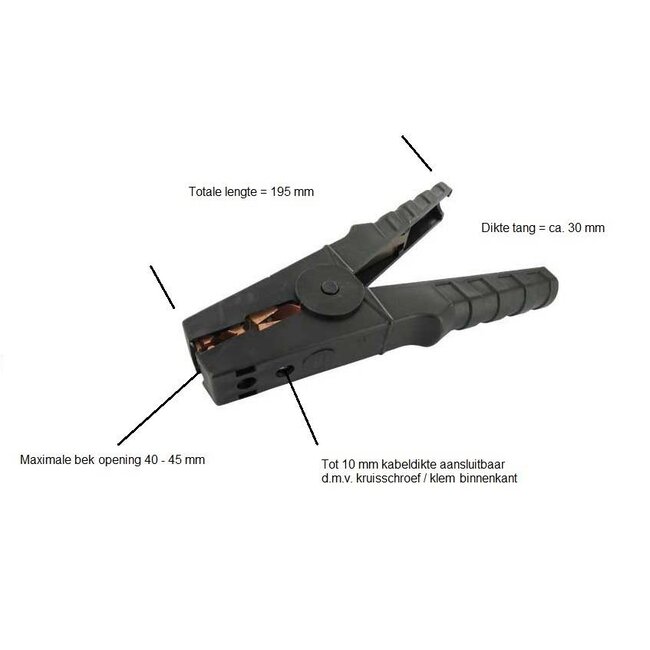 Set zware accutangen ROOD & ZWART 400A