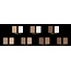 CHRISTIAN FAYE Wenkbrauwpoeder DUO Highlighter set, compleet met sjablonen en kwast - Dark