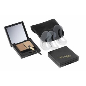 CHRISTIAN FAYE Eyebrow Make Up DUO set, complete with stencils and brush - Brown