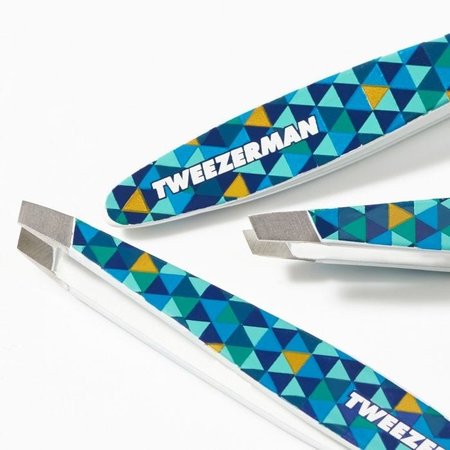 Mini Slant Tweezer Mosaic Blue