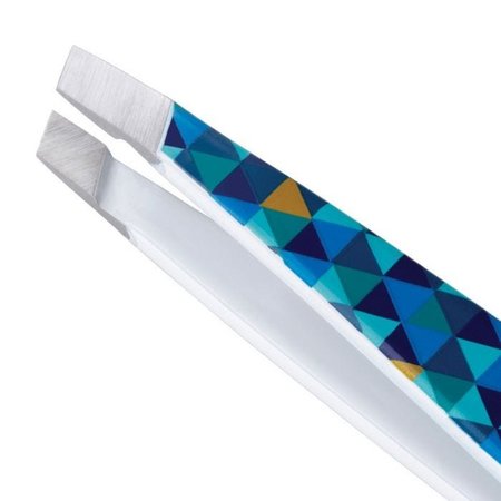 Mini Slant Tweezer Mosaic Blue