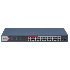 Switch DS-3E1326P-EI L2, Smart Managed, 24 10/100M RJ45 PoE ports