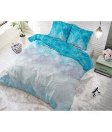 Sleeptime Elegance Dekbedovertrek ''Geometric Ombre'' turquoise