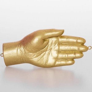 Left adult hand gold Gouden hand