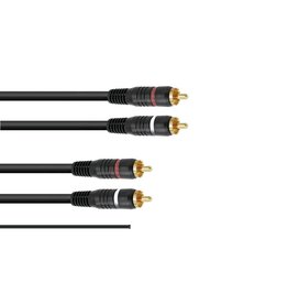 OMNITRONIC OMNITRONIC RCA cable 2x2 ground 1.5m
