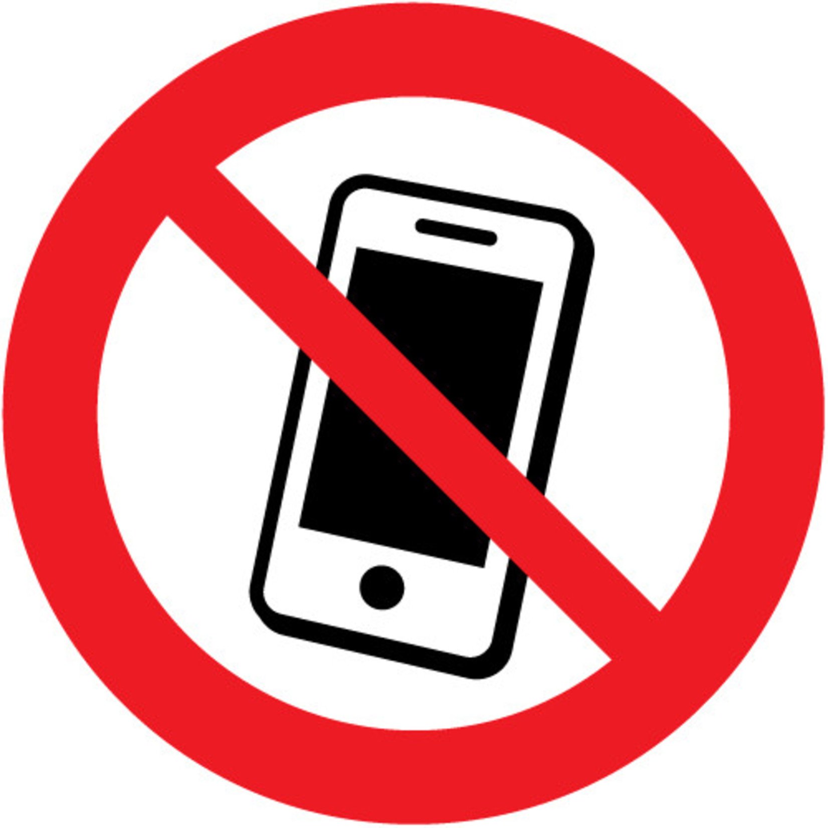 pictogram "mobiele telefoons verboden" sticker