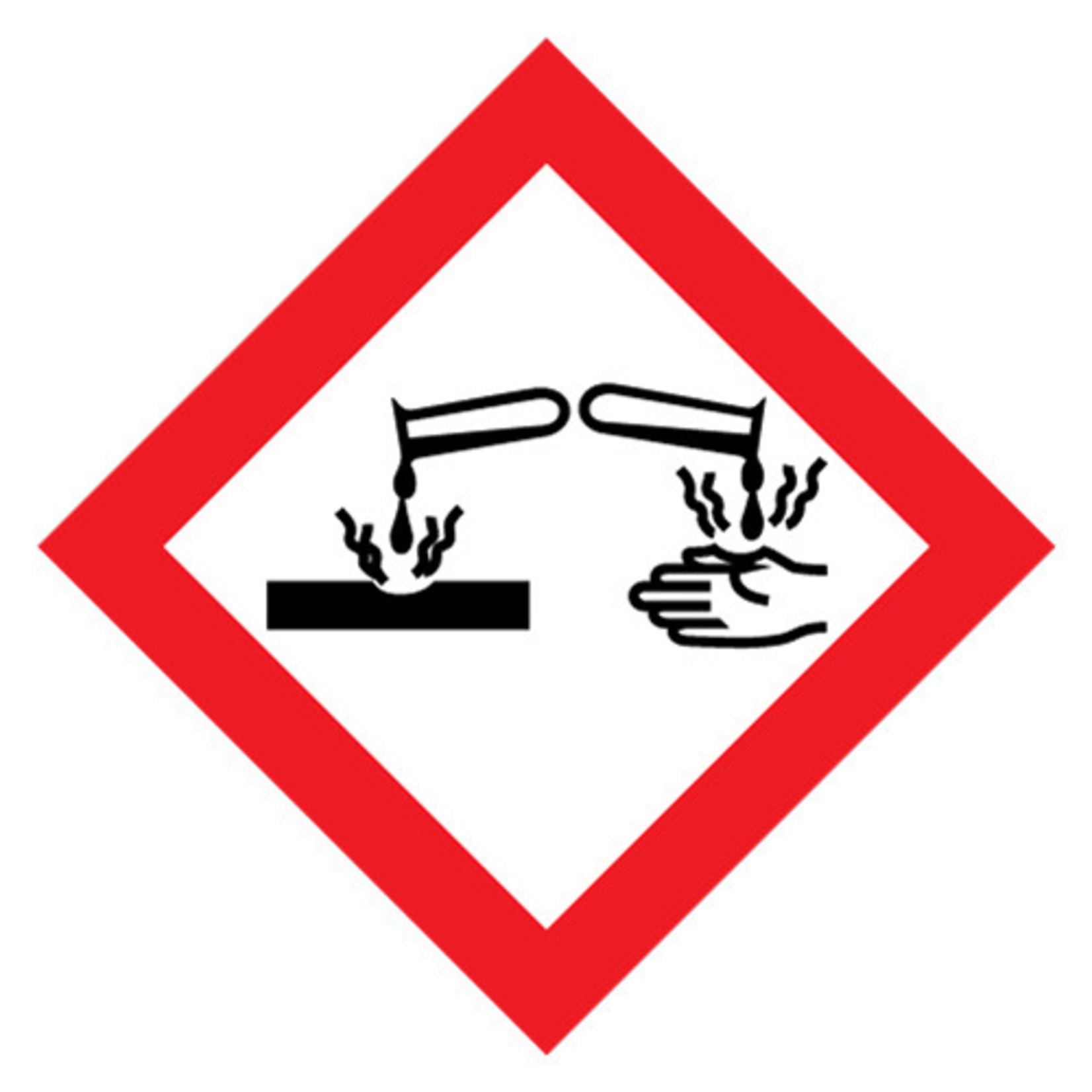 GHS-05 pictogram "corrosief" (bijtende stoffen) 500 op rol