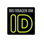 pictogram "wij vragen om ID" sticker