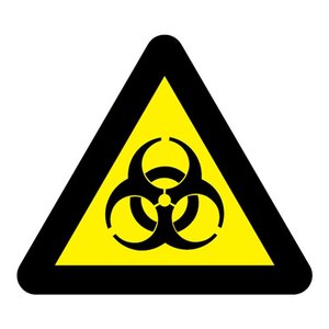 pictogram "biologisch besmettingsgevaar" sticker
