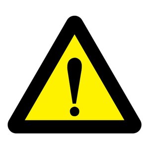 pictogram "gevaar (algemeen)" sticker W001