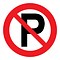 pictogram "verboden te parkeren" sticker