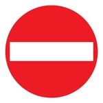 verboden in te rijden sticker