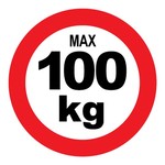 max 100 kg sticker