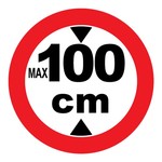 max 100 cm sticker