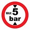 pictogram "max 5 bar" sticker