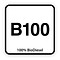 B100 brandstofsticker met uitleg (Diesel)