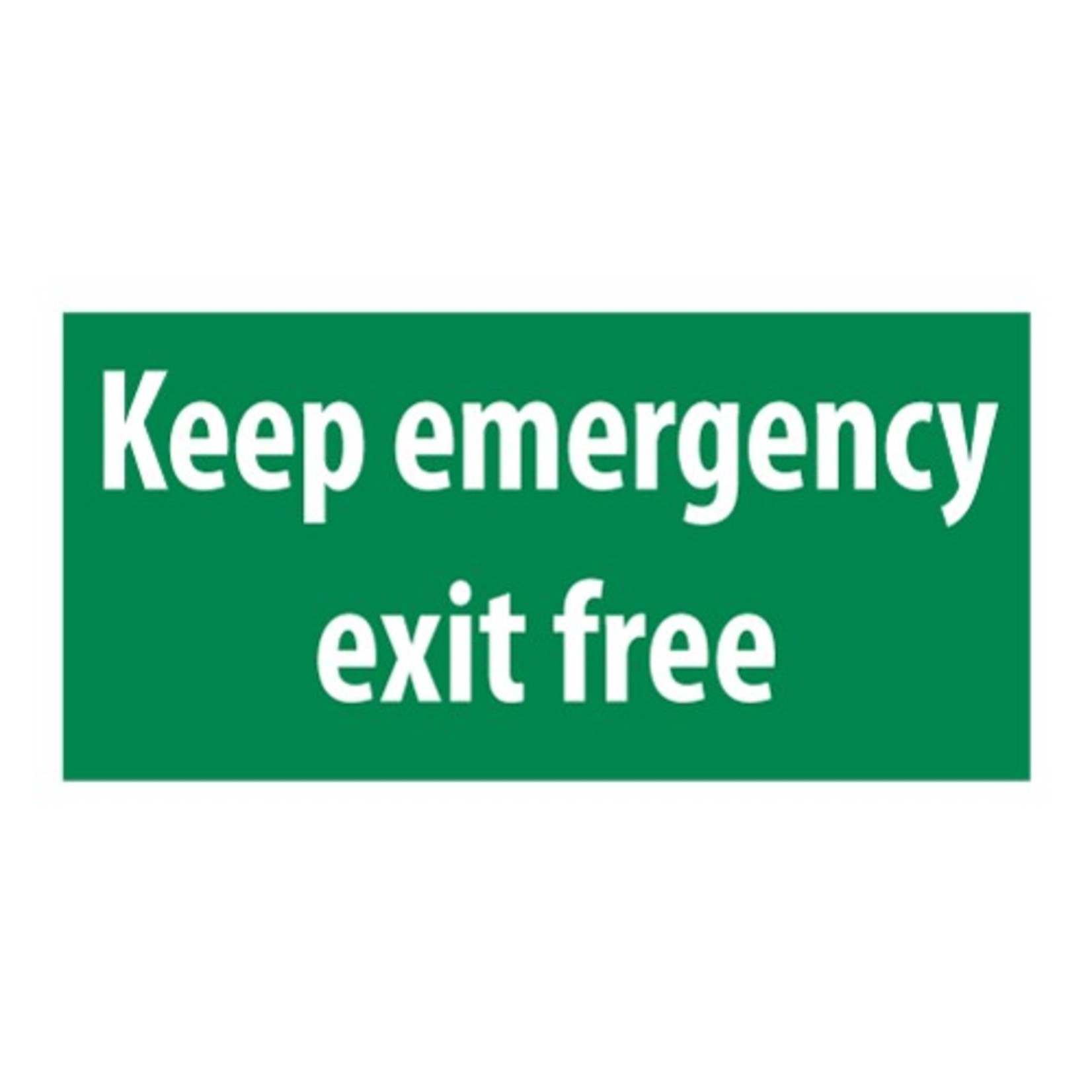 Nooduitgang sticker Keep emergency exit free