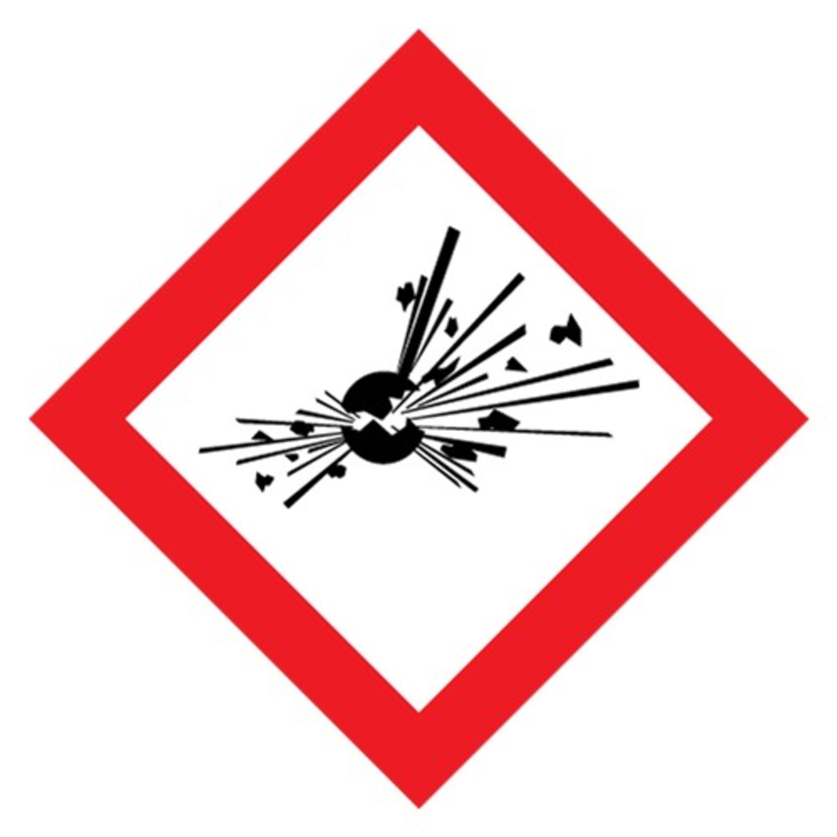 GHS-01 pictogram "explosieve stoffen" sticker (ontplofbare stoffen)