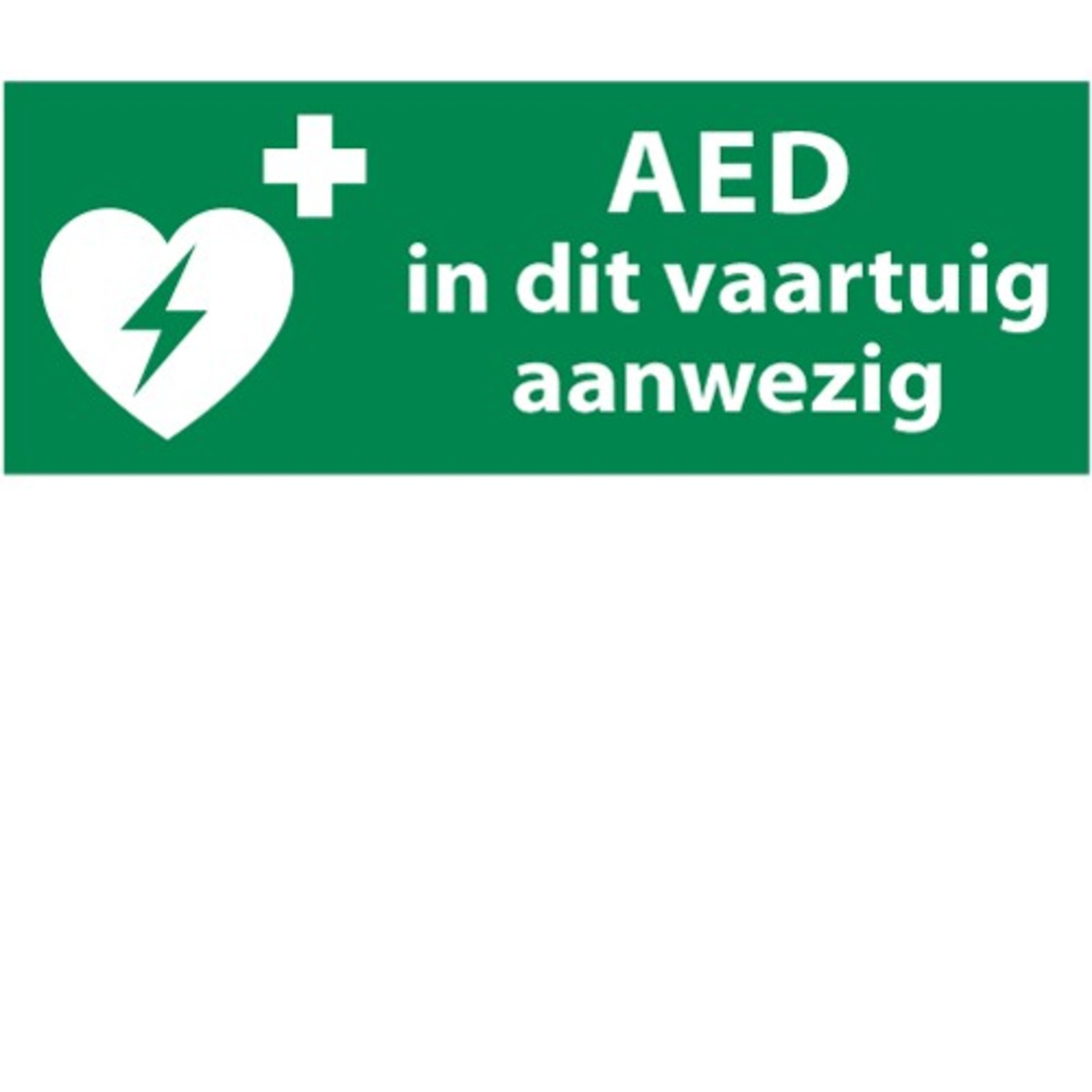 Nooduitgang sticker AED apparaat vaartuig