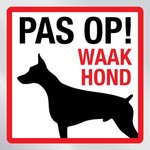 Beveiligingssticker Pas op waakhond