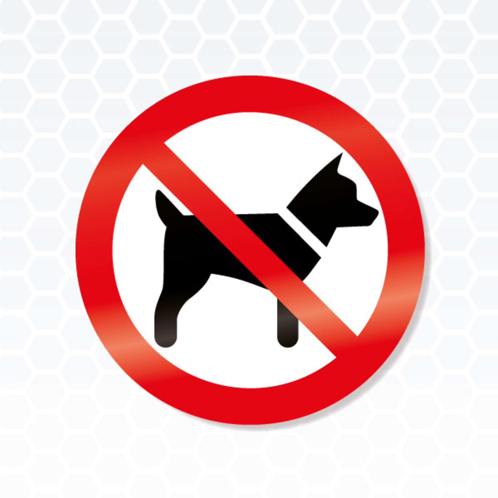 Verboden voor honden sticker P021