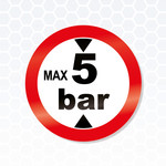 Sticker max 5 bar