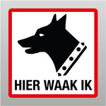 Beveiligingssticker hier waak ik