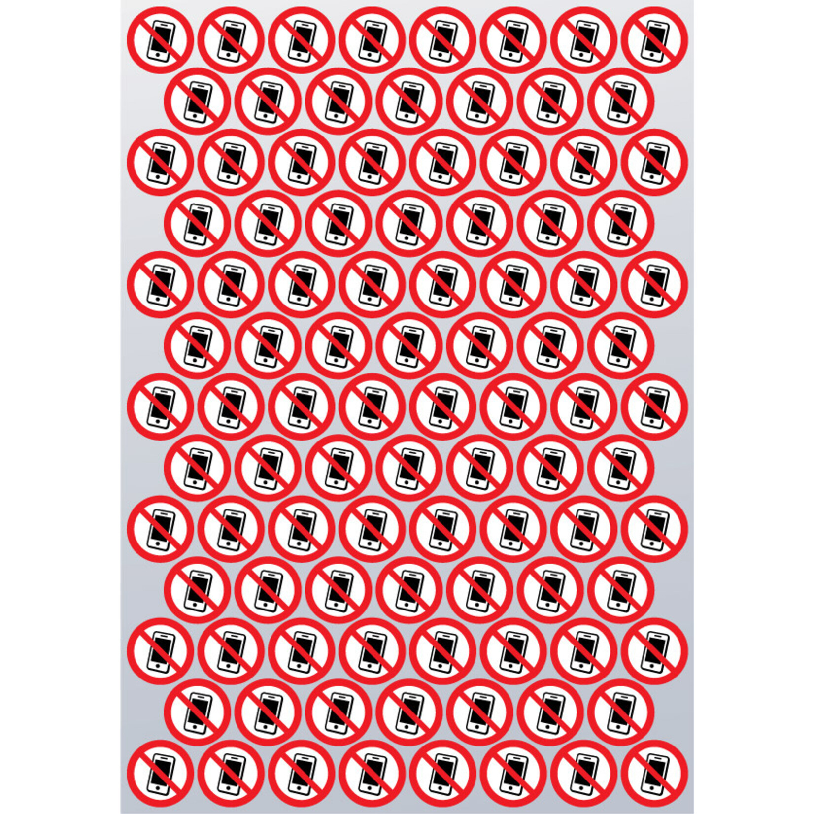 Mobiele telefoons verboden sticker P013