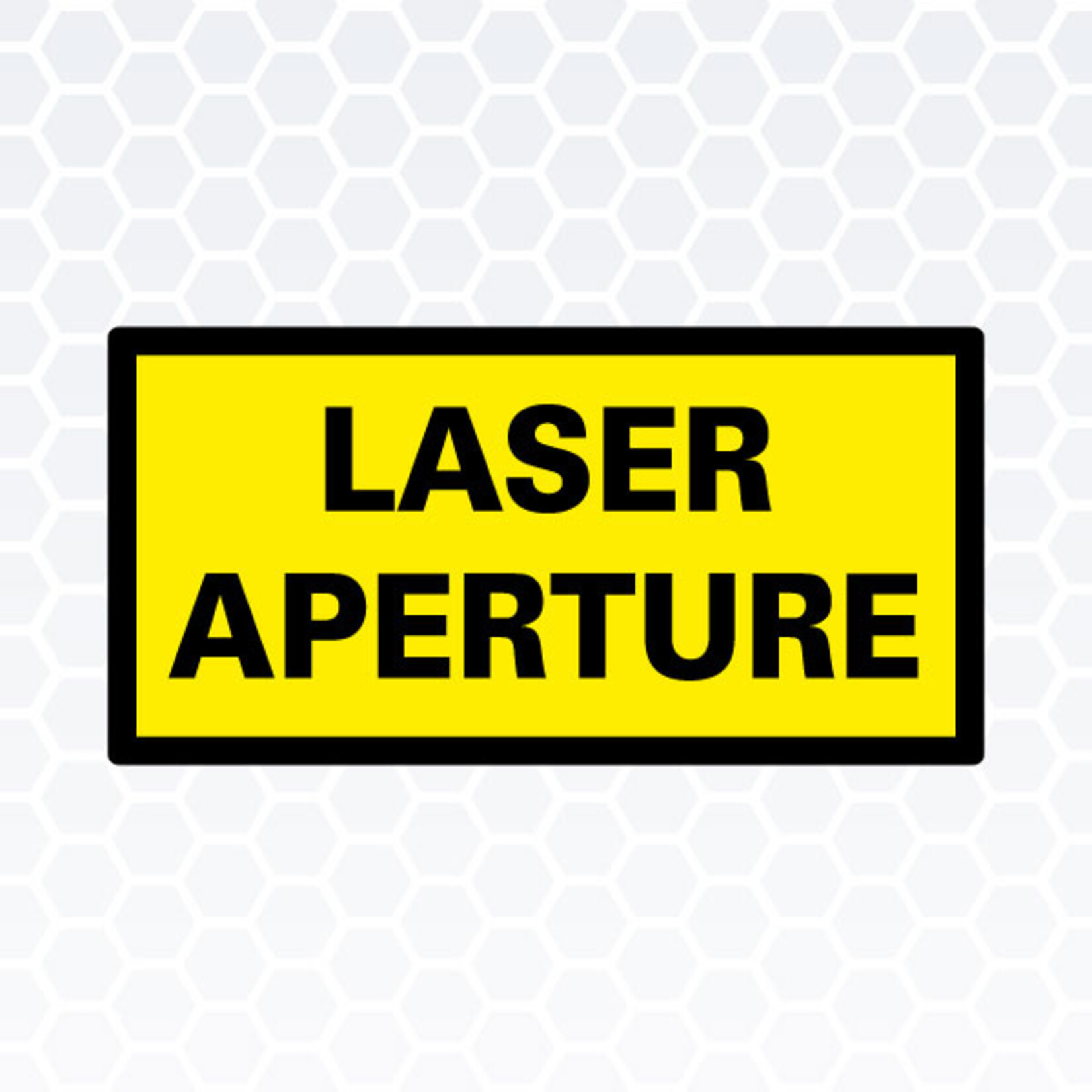 30 stickers op één vel: Laser Aperture 25x50mm