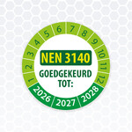 Keuringssticker groen NEN 3140