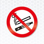 Sticker verboden te roken en vapen