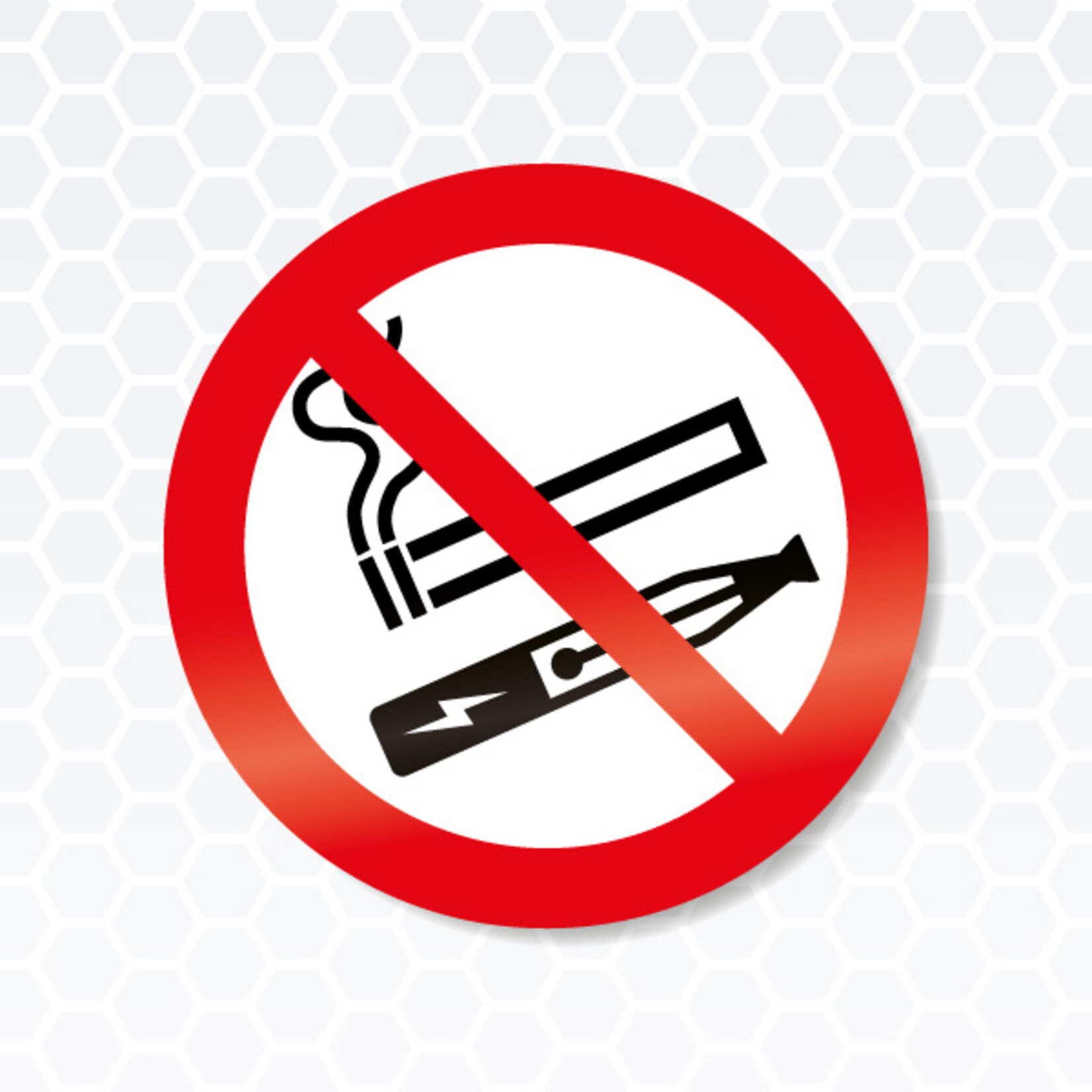 Verboden te roken en vapen sticker