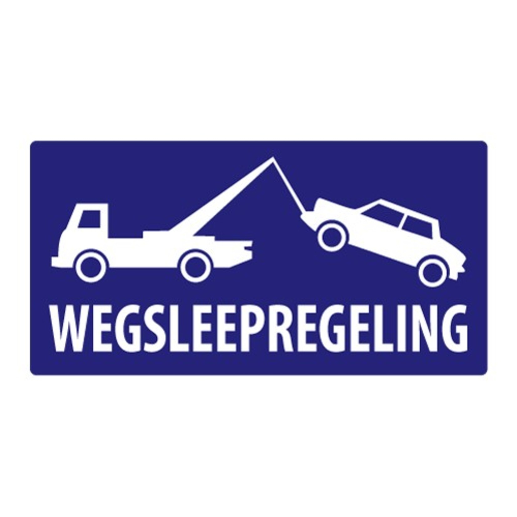 Wegsleepregeling pictogram sticker