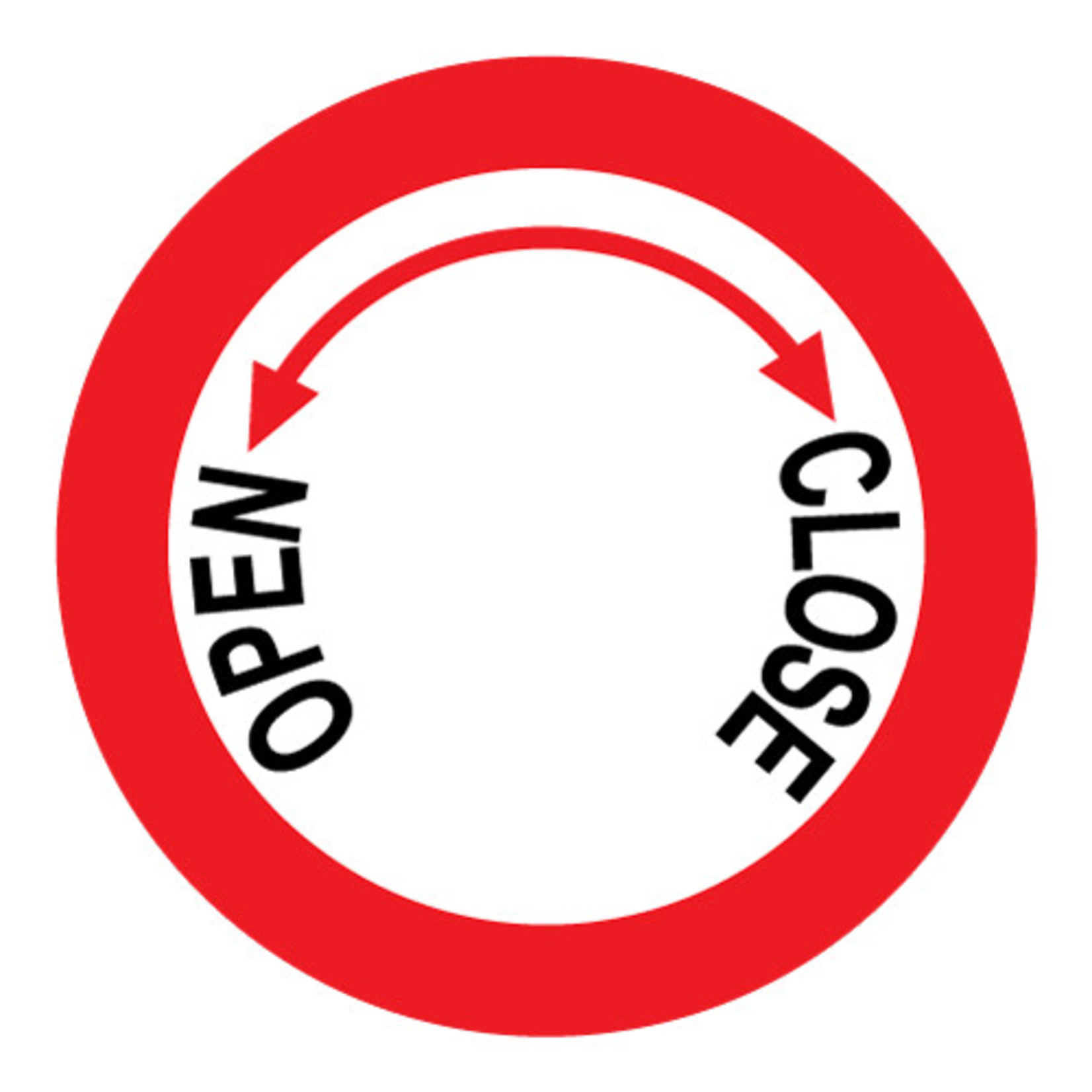pictogram "Afsluiter open / close" sticker
