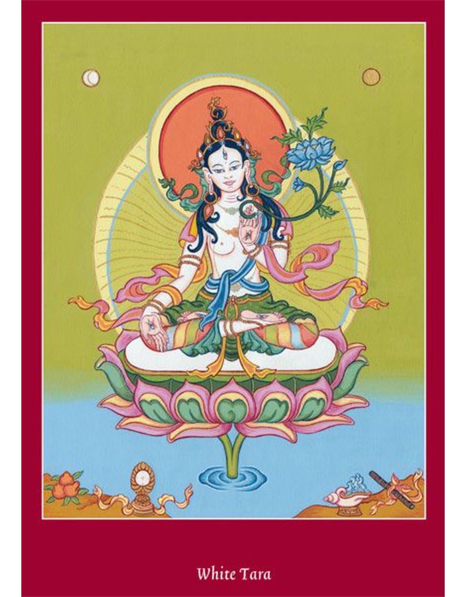 Tibetan Buddhist Art postcard White Tara